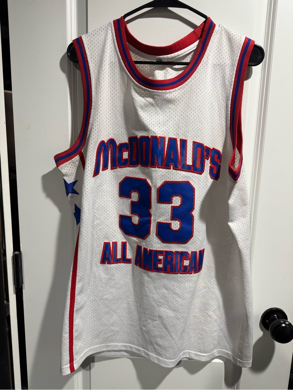 McDonald's All American White Red & Blue Basketball Jersey - #33